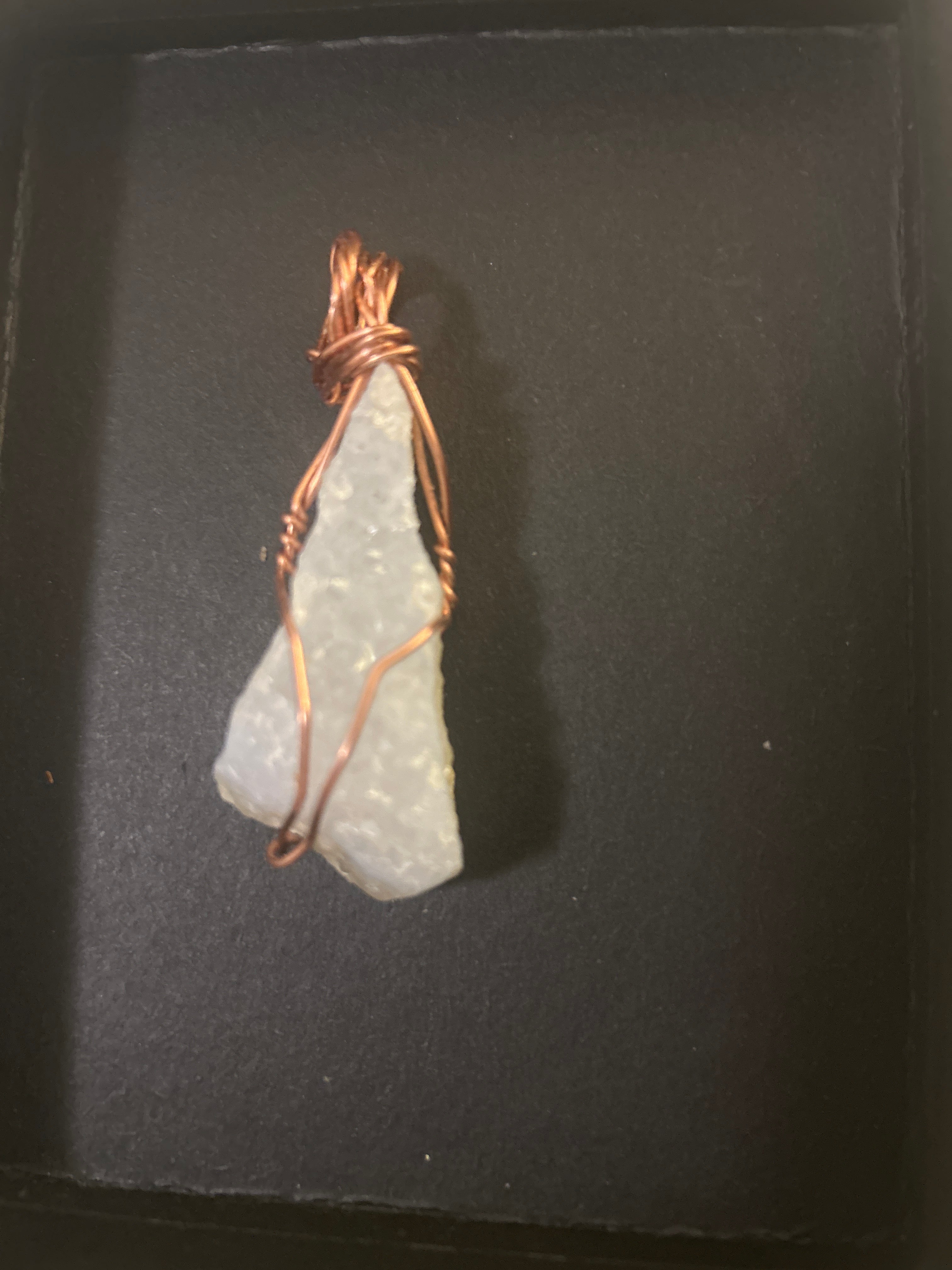 Malawi Blue Lace Druzy Agate Pendant